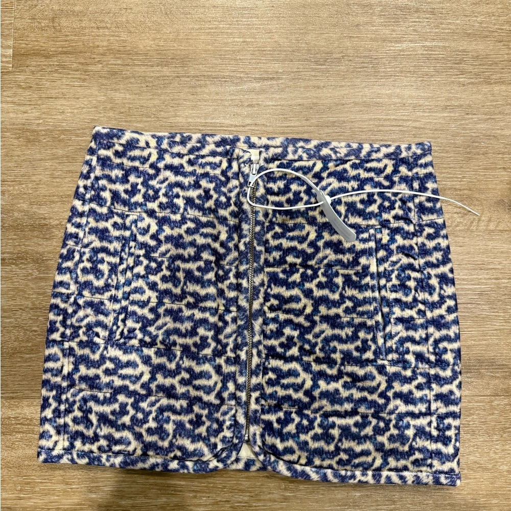 Isabel Marant Etoile Arona Blue and White Patterned Skirt